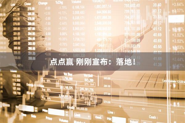 点点赢 刚刚宣布：落地！