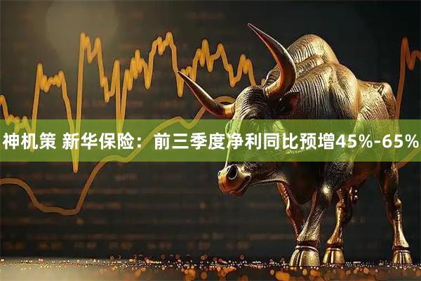 神机策 新华保险:前三季度净利同比预增45%-65%